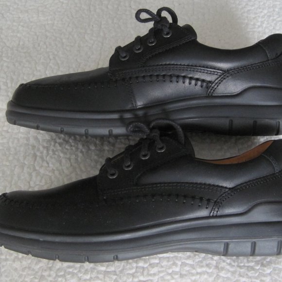 Ecco Seawalker NEW BLACK Leather Oxford Shoes Size EU 43(US 9-9.5)